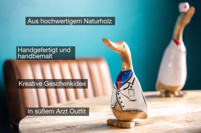 Dänische Doktor Ente aus Naturholz